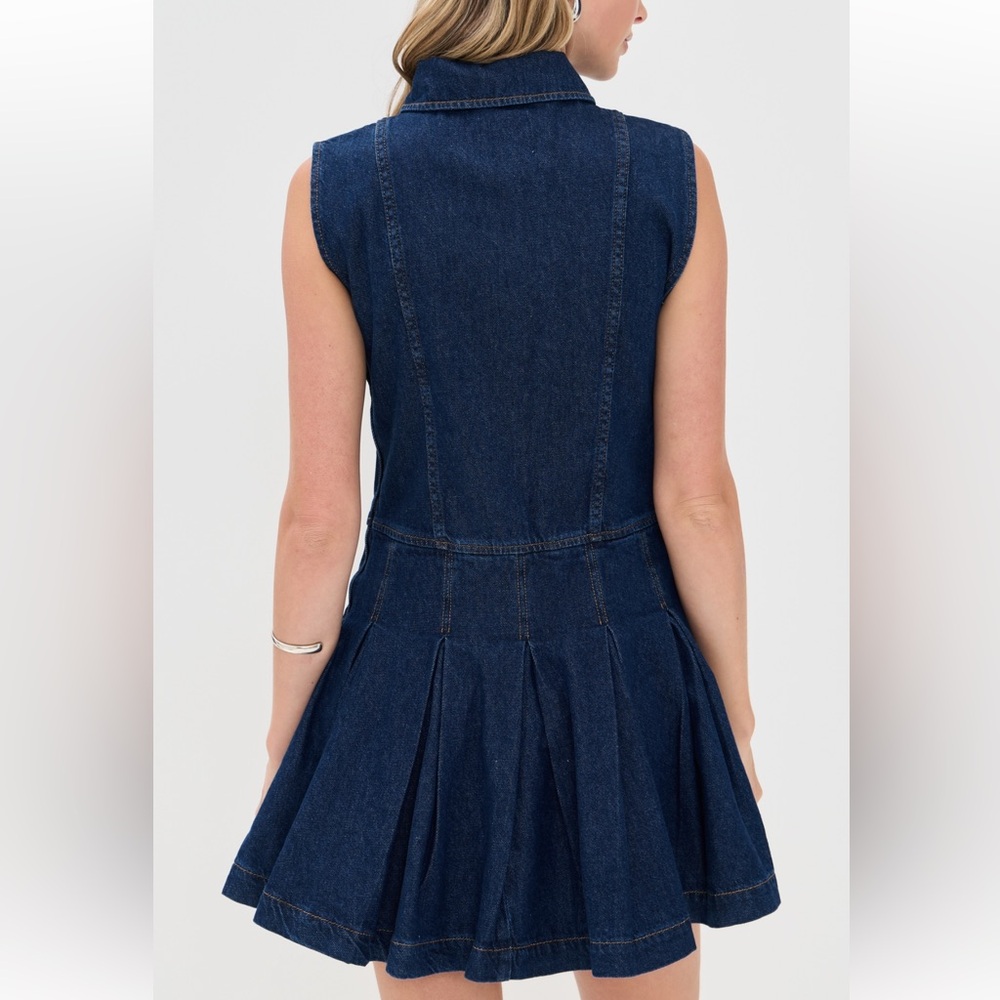 Reformation Dark Blue Mini Dress - Picture 2 of 4